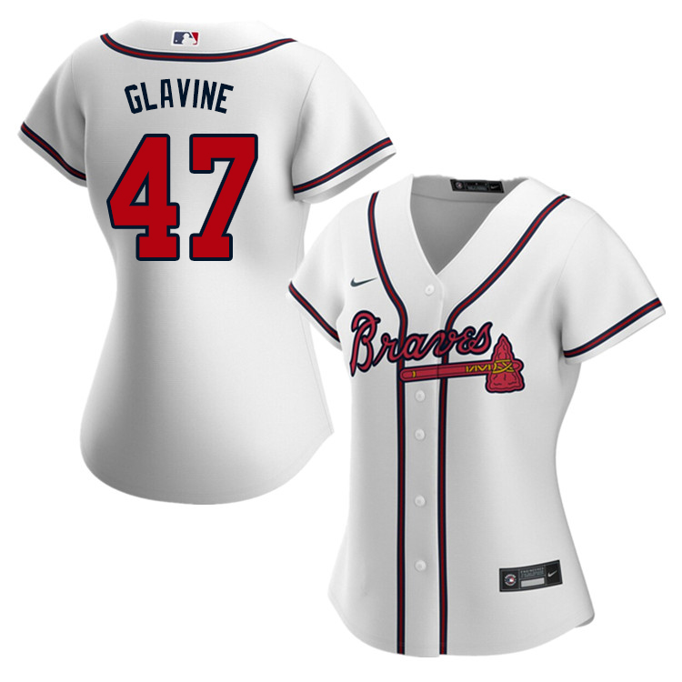 Nike Women #47 Tom Glavine Atlanta Braves Baseball Jerseys Sale-White